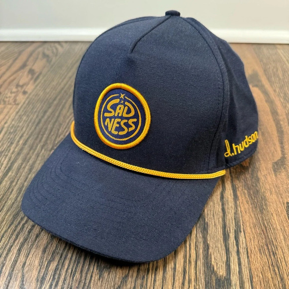 D. Hudson The S.A.D.N.E.S.S. Navy/Gold Corporate Bros Golf Hat adjustable - Picture 1 of 5